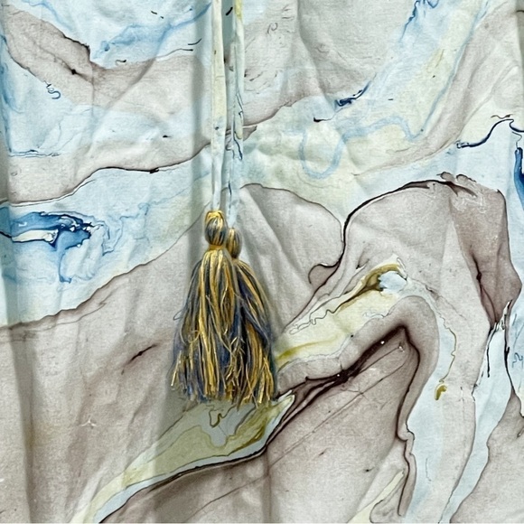 THE GREATER GOOD Women’s Blue Marble SEASHORE BREEZE Flutter Sleeve Tunic Top 1X - Picture 7 of 8